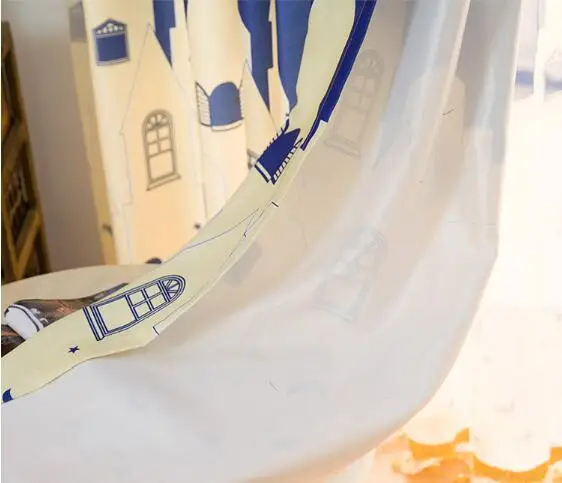 Готовые занавески s Бесплатная доставка! Темно Синий Средиземноморский стиль