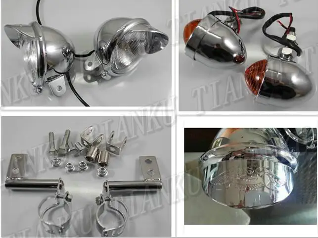 Поворотный сигнал + точечный свет кронштейны Вилка Крепление для Kawasaki Vulcan Classic VN