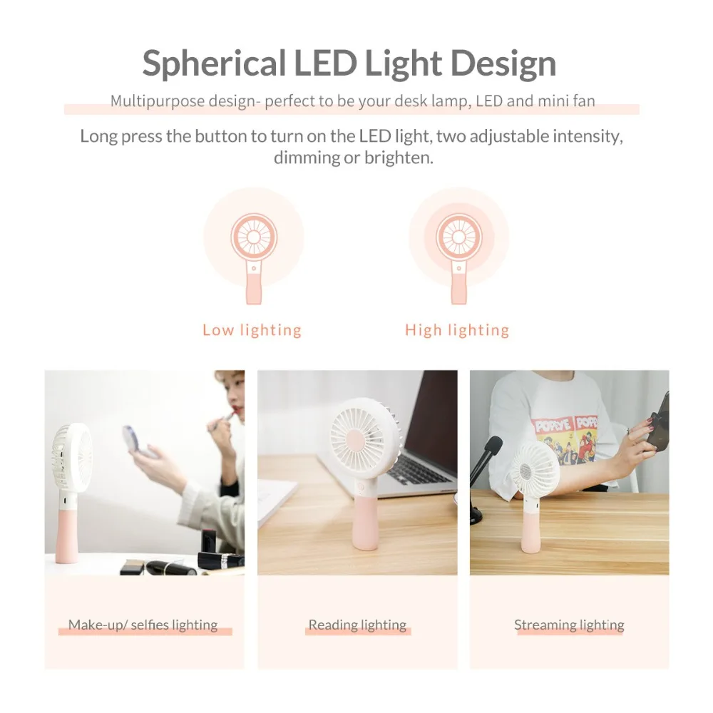 Ручной USB вентилятор ORICO портативный заполняющий для офисного помещения внешний