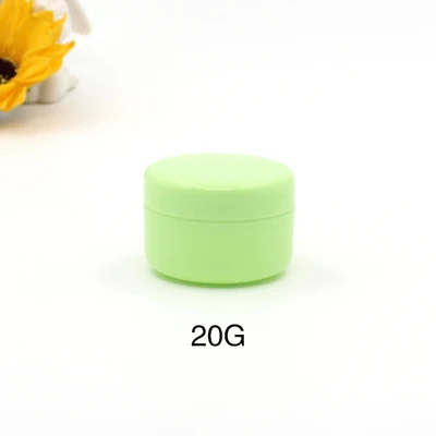 20g green 30/50 шт бутылки для многоразового использования пластиковая Пустая палитра банка для пищевых продуктов путешествия крем для лица/лосьон/косметический контейнер 10 г 20 г 30 г 50 г - Цвет: 20g green