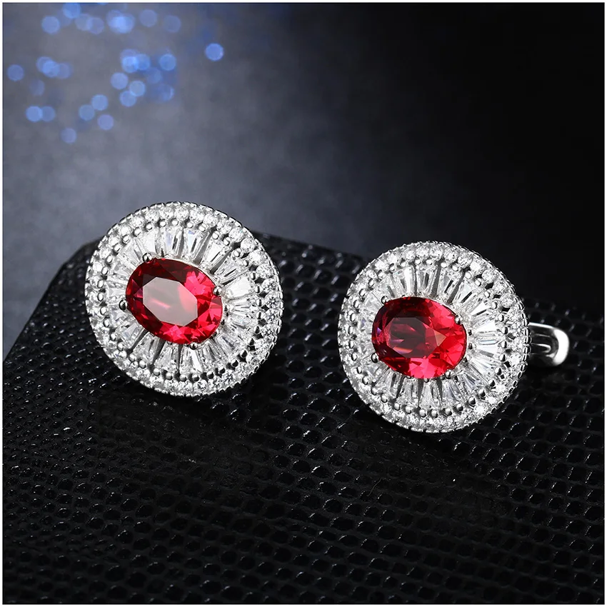 Shineland Винтаж Роскошные Красочные Круглый Цирконий Кристаллические серьги для