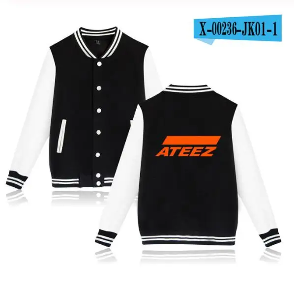 005 KPOP ATEEZ альбом Hongjoong Seonghwa Yeosang San Mingi Wooyoung бейсбольная форма на молнии Женская флисовая куртка мужская толстовка с капюшоном - Цвет: 005