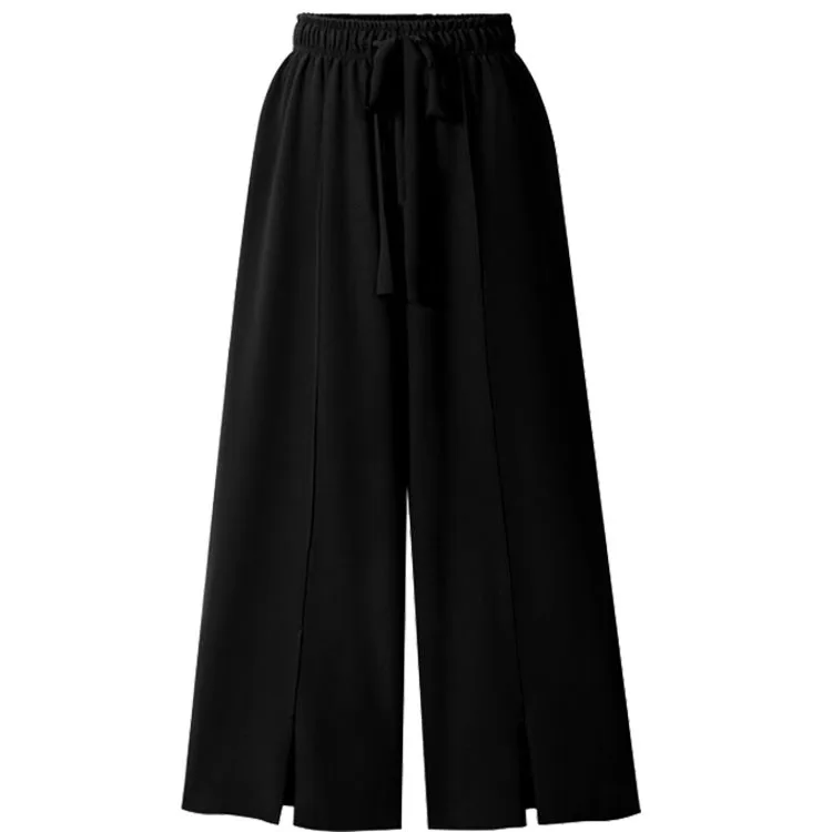 

2019 Women High Waist Solid Trouser Wide Leg Long Pants Loose Solid Fashion Summer Casual Pant Elegant Office Lady To Work