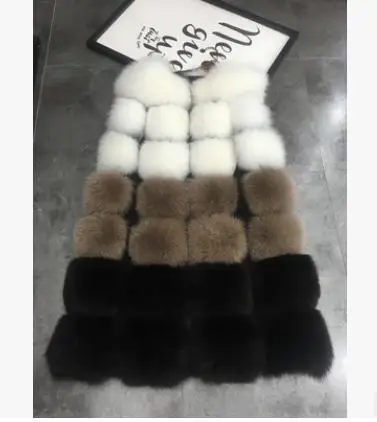 Новые женские длинные жилеты из искусственного меха норки толстые теплые зимние