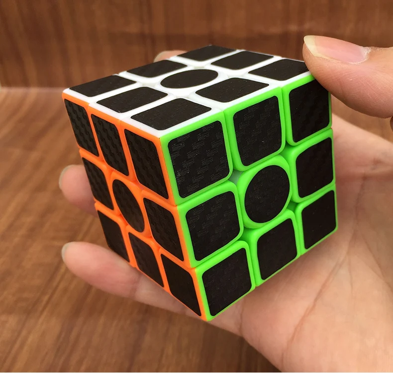 3x3x3 наклейка из углеродного волокна скорость магические кубики головоломка игрушка для детей подарок игрушка для молодых взрослых инструкция Профессиональный Кубик Рубика