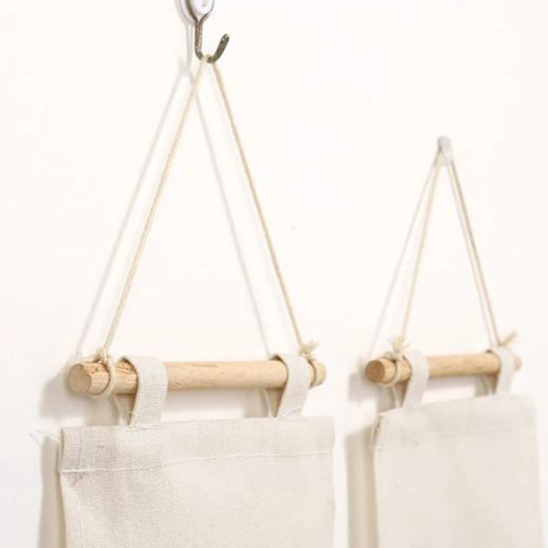 Подвесная сумка для хранения из хлопка и льна подвесной органайзер шкафа в шкафу