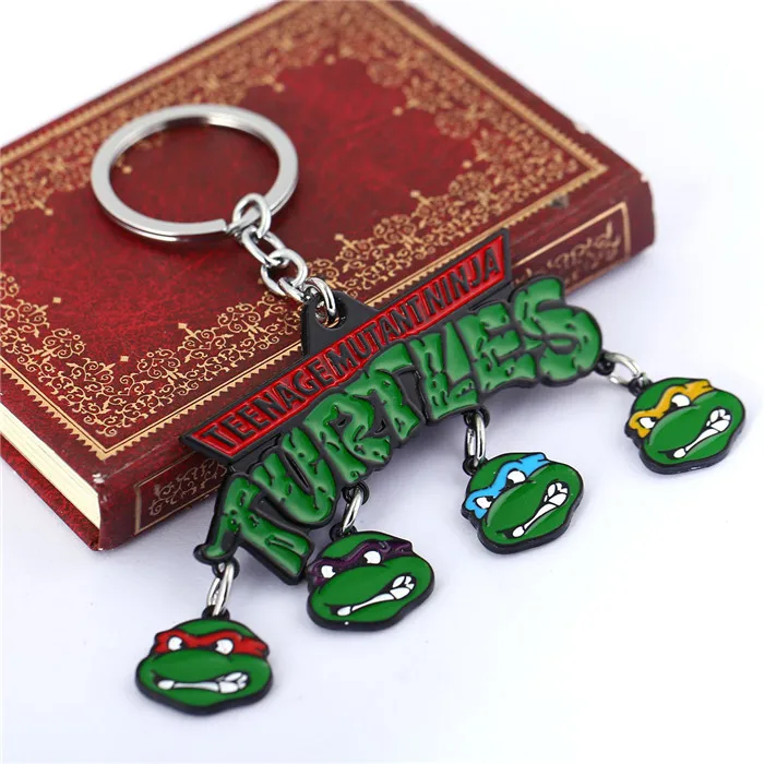 Зеленый H& F Новое поступление TMNT подростковые мутанты Черепашки металлические брелки брелок для мотоцикла брелок держатель для chaviro Llavevos - Цвет: Зеленый