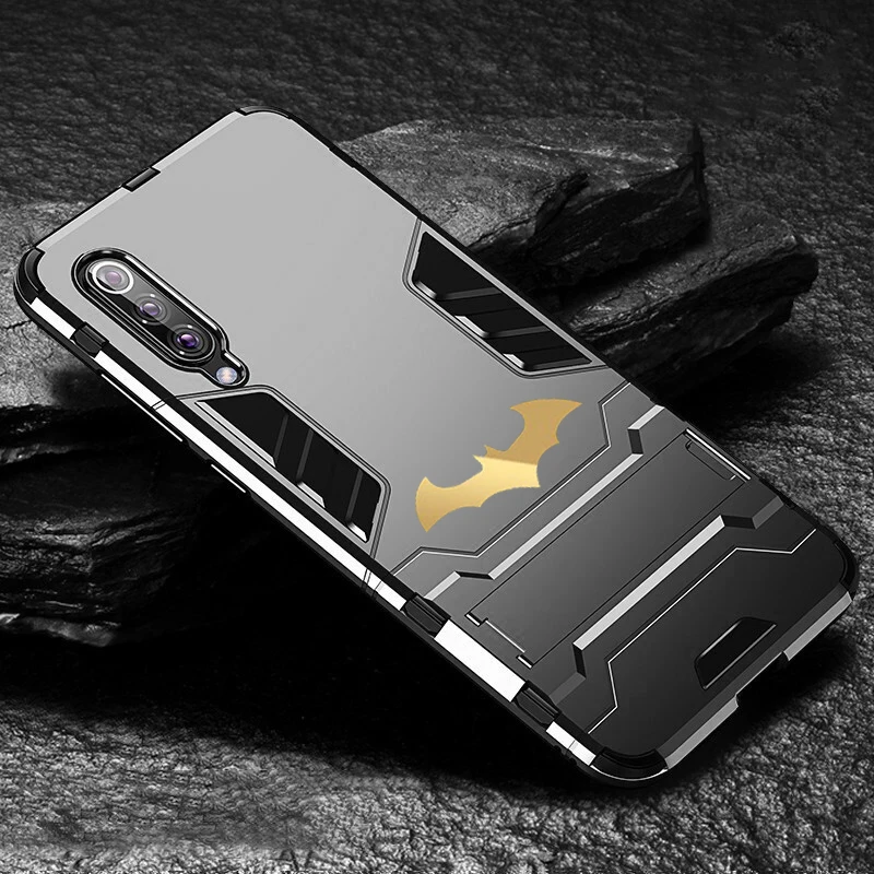 Чехол Летучая мышь с подставкой для samsung Galaxy S9 S10 Plus S10e Note 9 samsung A70 A50 A30 M30 M20 ударопрочный чехол из ТПУ+ ПК прочная крышка - Цвет: Gray With Bat