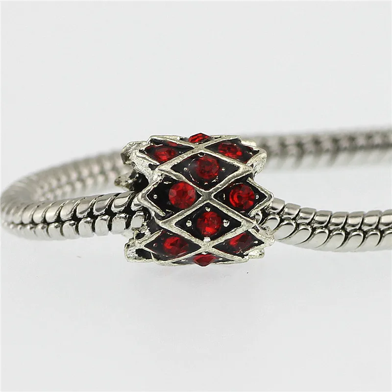 Бусины подвески с большим отверстием и кристаллами в 4 стилях подходят для