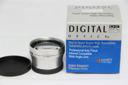 Телеобъектив 40 5 мм 2.0x для видеокамеры 2x серебристый|telephoto lens|lens 40.5mmtele lens |