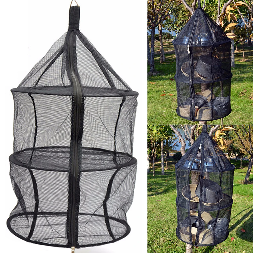 Новый Открытый Отдых трехслойный складной сетка для хранения карман одежда