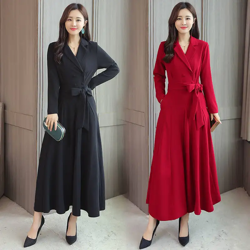 Платье женское длинное с длинным рукавом модное элегантное вечернее Макси