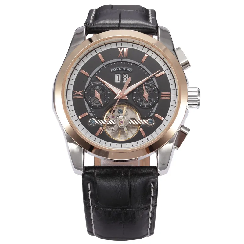 FORSINING мужские часы 2016 роскошный чехол из розового золота автоматические наручные