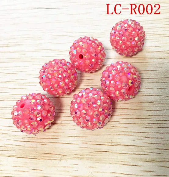 Набор бусин для изготовления ожерелья 20 мм 100 шт./лот цвет гуава крупные