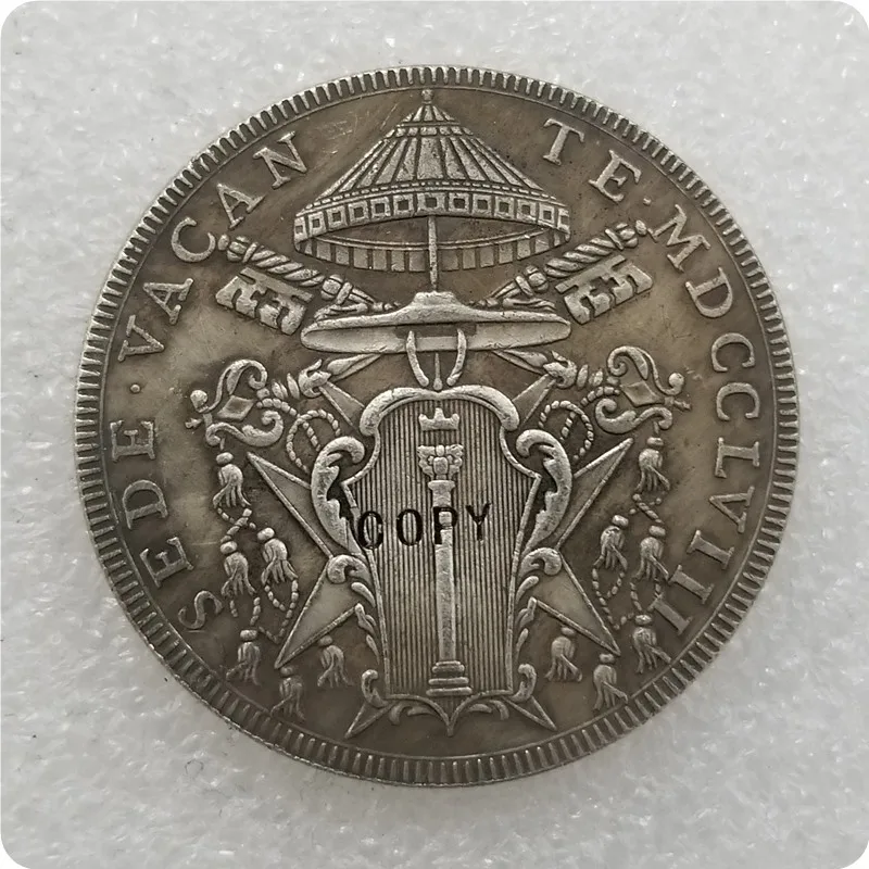 Памятные монеты итальянские Штаты 1758 1 Scudo-Clement VII Sede ваканте копии монет-копии монет медаль коллекционные монеты