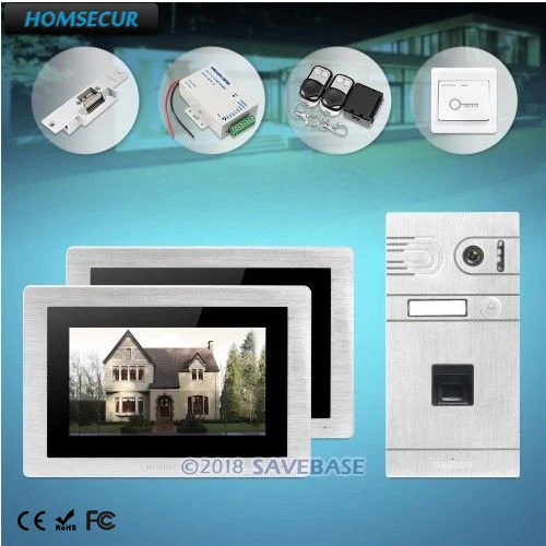 HOMSECUR 7 &quotВидеодомофон Безопасности Сенсорный Экран Монитор и электрический
