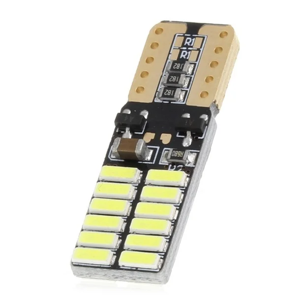 10 шт. T10 Led 24Smd W5W Led Canbus 24Led 4014 Smd Canbus Нет Ошибка 12V авто лампы индикатора светильник, сигнализирующий фонарь белый светильник
