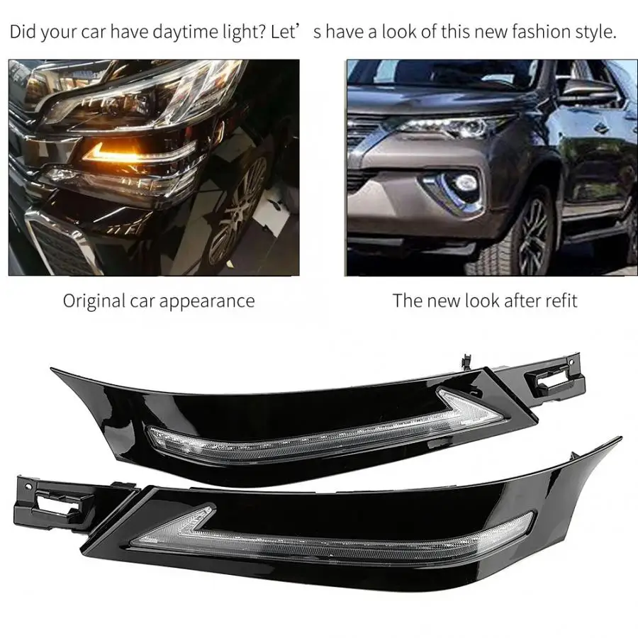 1 пара Автомобильные фары дневного света светильник 2-Цвет светодиодный