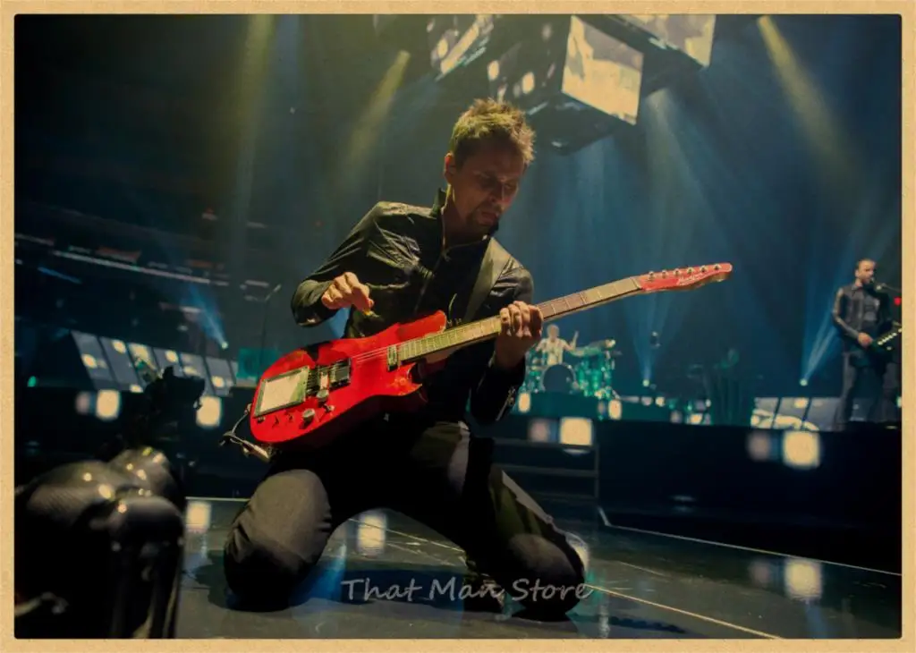 Muse poster.muse rock music vintage retro poster kraft paper decorative wall sticker - Цвет: Темно-серый