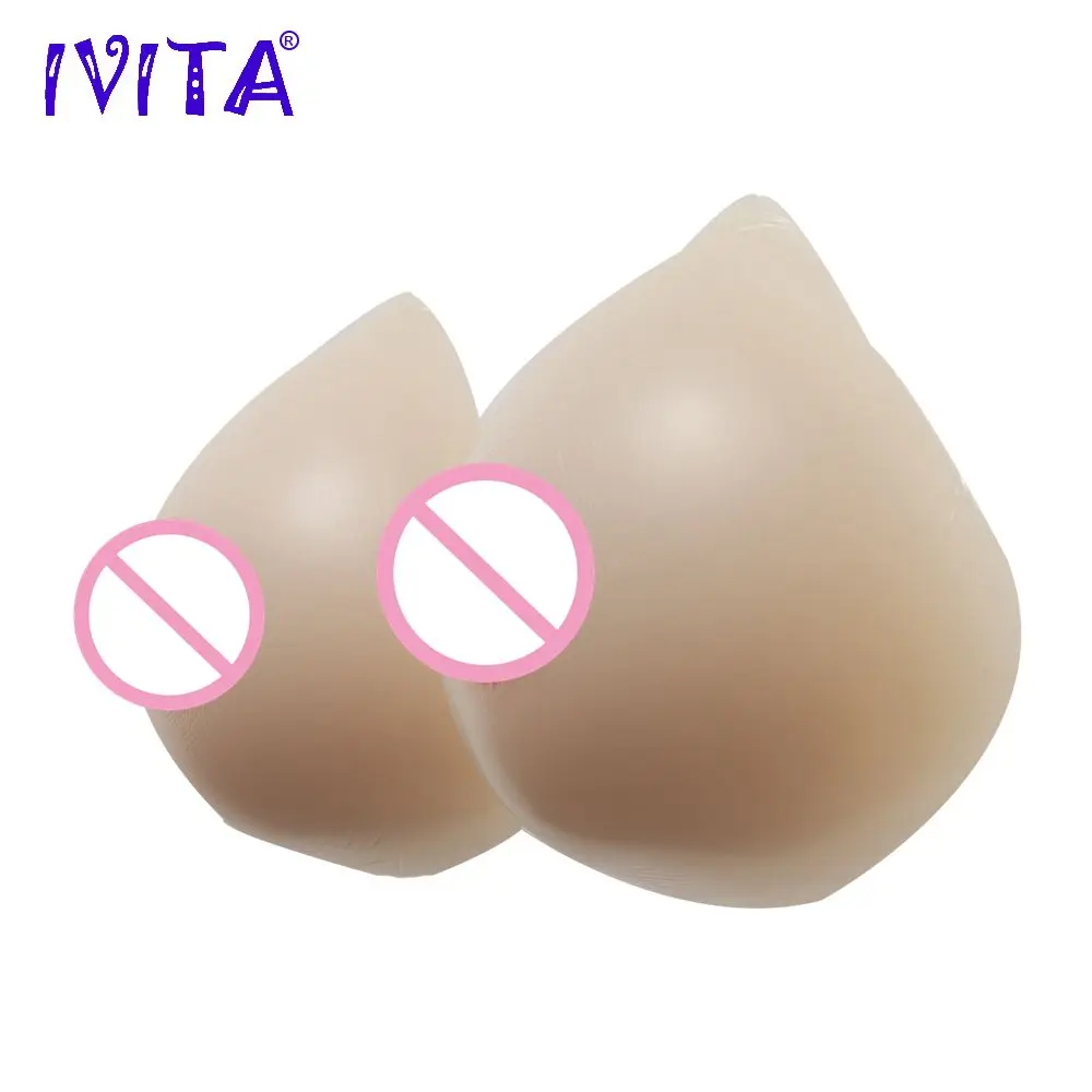 IVITA 1200 г бежевые реалистичные силиконовые формы груди Искусственные Поддельные
