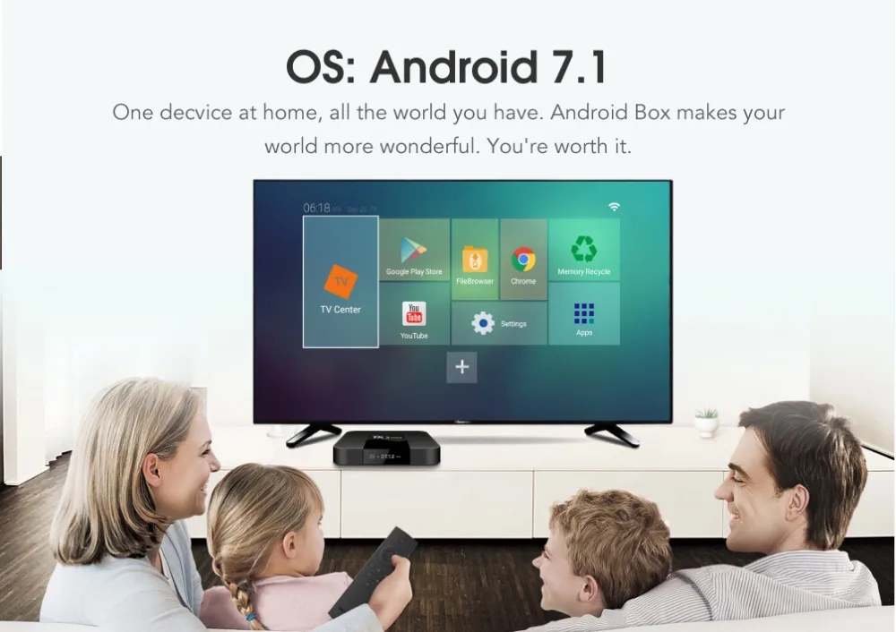 Android 9,0 ТВ приставка Wifi смарт медиаплеер Amlogic S905W 2G/16G