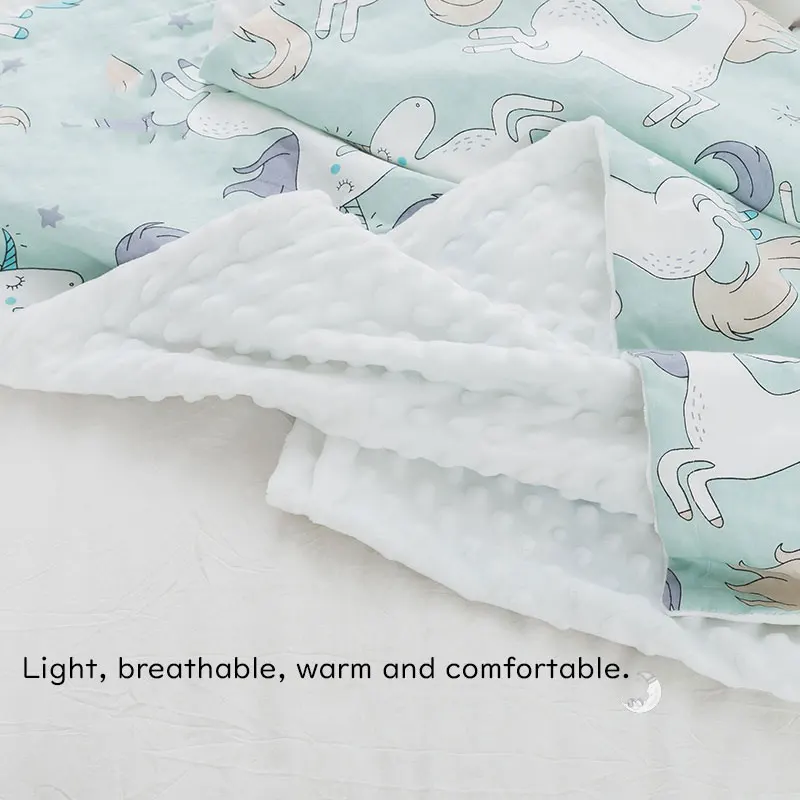 Детское одеяло Пеленальное теплое из 100% хлопка для новорожденных однотонное