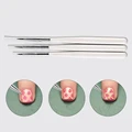 ROSALIND 3Pcs/Lot White nail brush For UV Gel Polish Soft Brushes for manicure Tiny Painting Nail Pattern nail art Pen