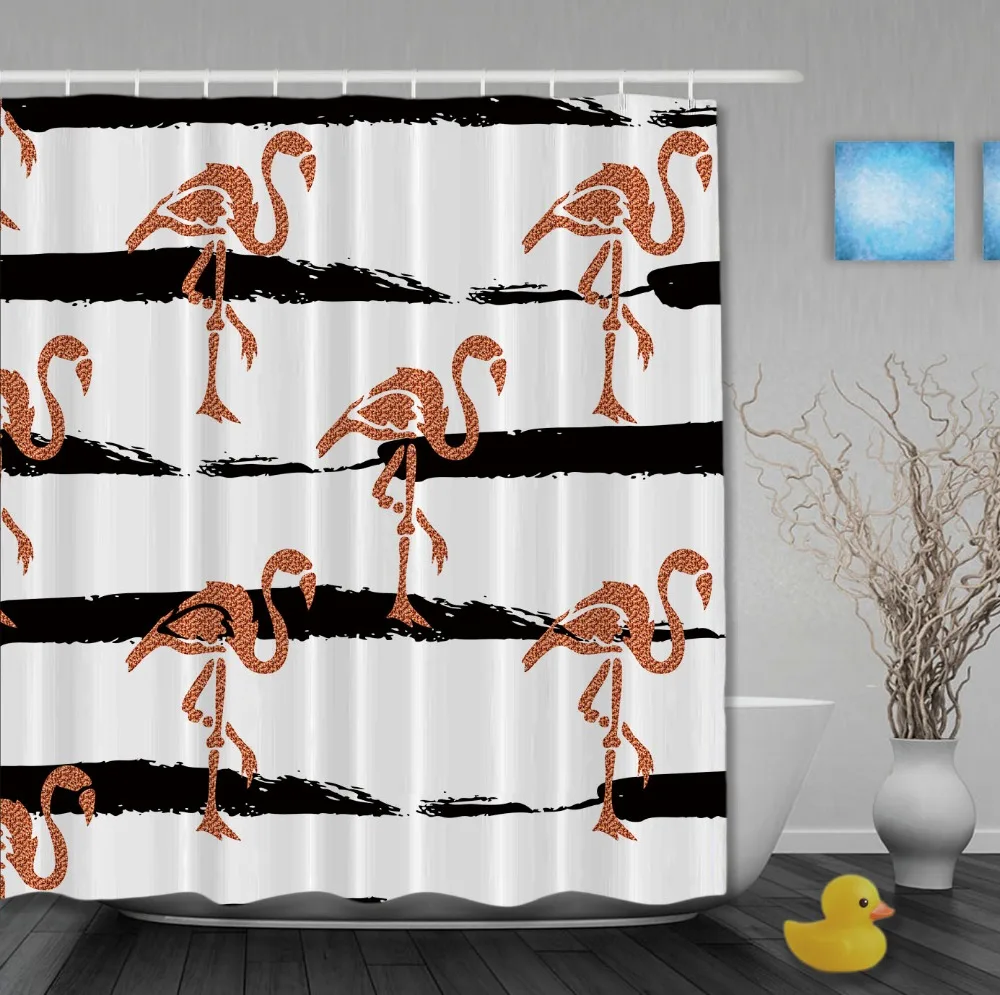 

Красивые декоративные занавески для душа с изображением лебедя из водонепроницаемой ткани высокого качества