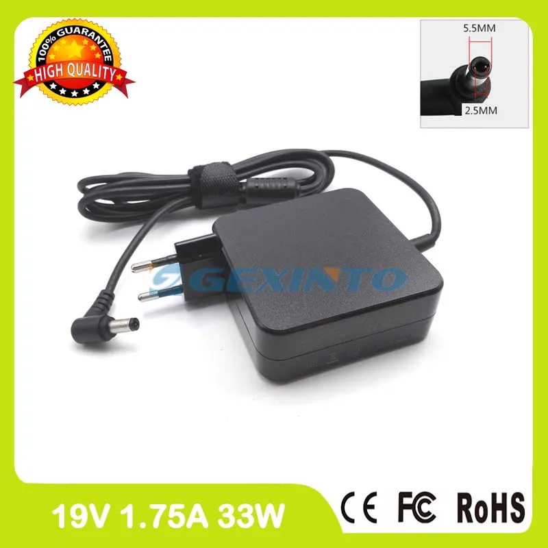 

Зарядное устройство для ноутбука, 19 в, 1,75 А, 33 Вт, ac, для Asus A451MA, A551MA, A751SA, D450CA, D450MA, D550MA, F451MA, F551MA, F551MAV, европейская вилка