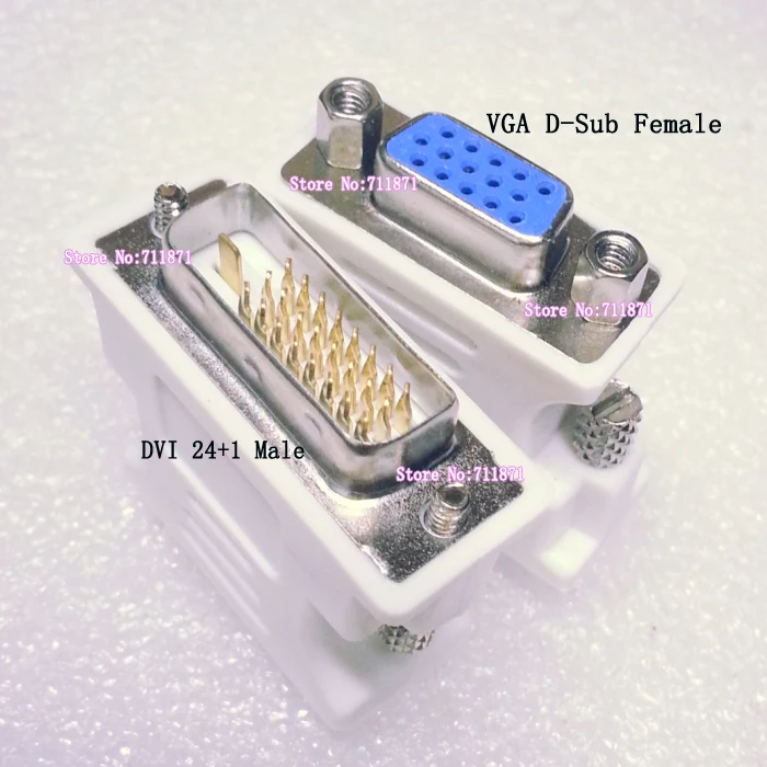 Адаптер DVI VGA разъем 24 + 5 DVI24 1 D-Sub адаптер 15P гнездовой Мужской | Электроника