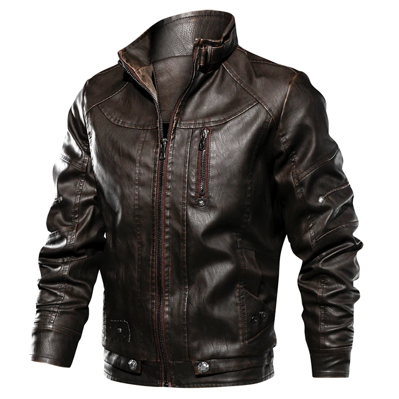 Refire gear мужская зимняя куртка из искусственной кожи осенние мотоциклетные байкерские кожаные куртки Casaul искусственная кожа военный летный бомбер пальто