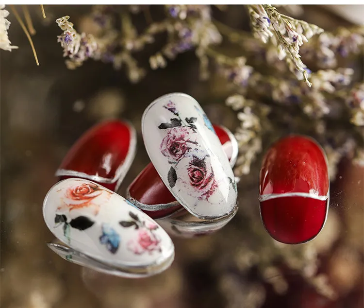 1 лист Золотой Лозы стикеры 3D на ногти Nail Art Переводные лозы дизайн ногтей японский стикер для ногтей тату Мода наклейки для ногтей