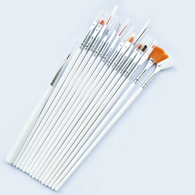 8 мл Краска паук гель DIY Дизайн ногтей УФ led Профессиональный впитывающийся 3D Выбивает краска гель лак - Цвет: 15p nail art brush-W