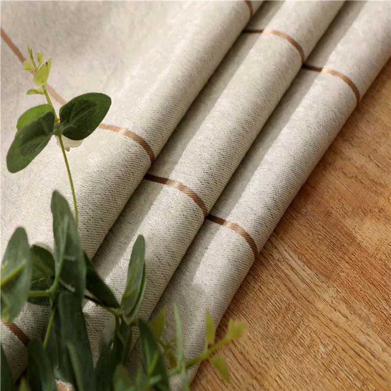 

Modern minimalist high quality striped blackout curtains for living room Window Curtain Bedroom Window Curtain Kitchen hotel
