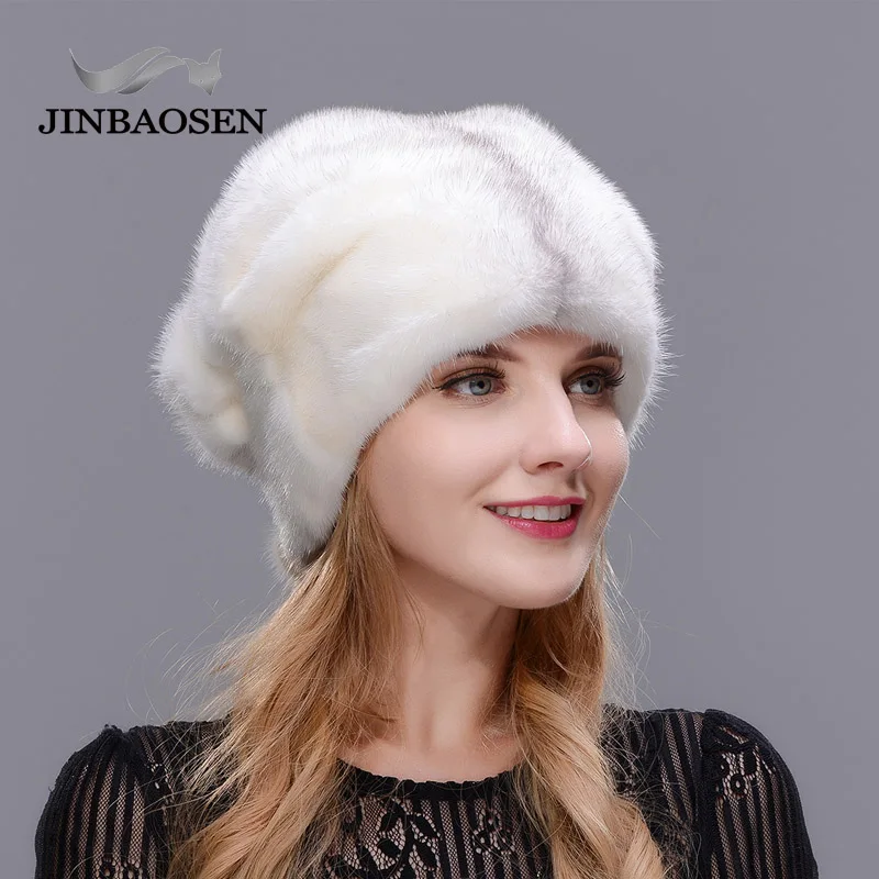 Зимняя шапка JINBAOSEN 2019 Россия толстая теплая высокого качества рождественский мех женский полный замш и роскошная мода.
