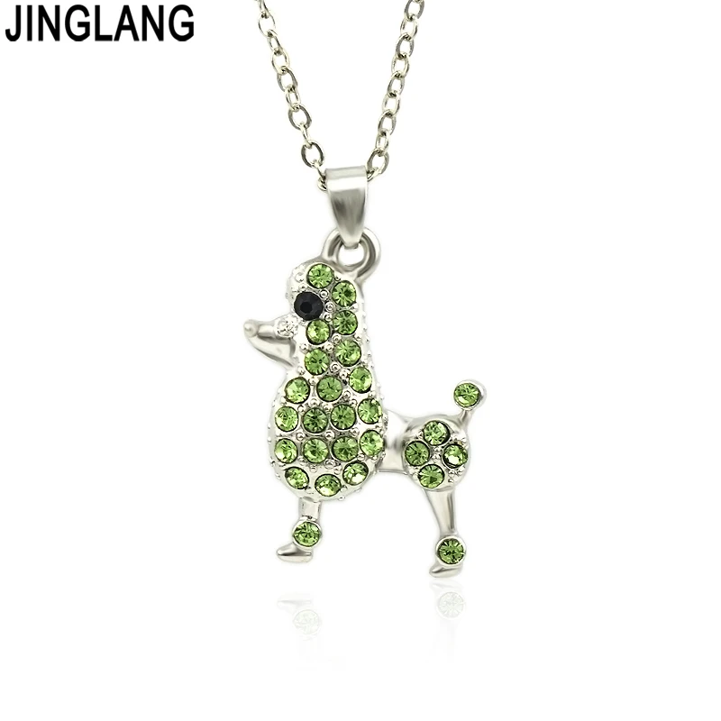 JINGLANG в форме собаки посеребренные Подвески эффектные ожерелья и подвески