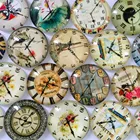 ZEROUP Круглые Стеклянные Кабошоны, фотографии, смешанные узоры, подходят для камео, базовые настройки для ювелирных изделий, flatback 20 шт.лот