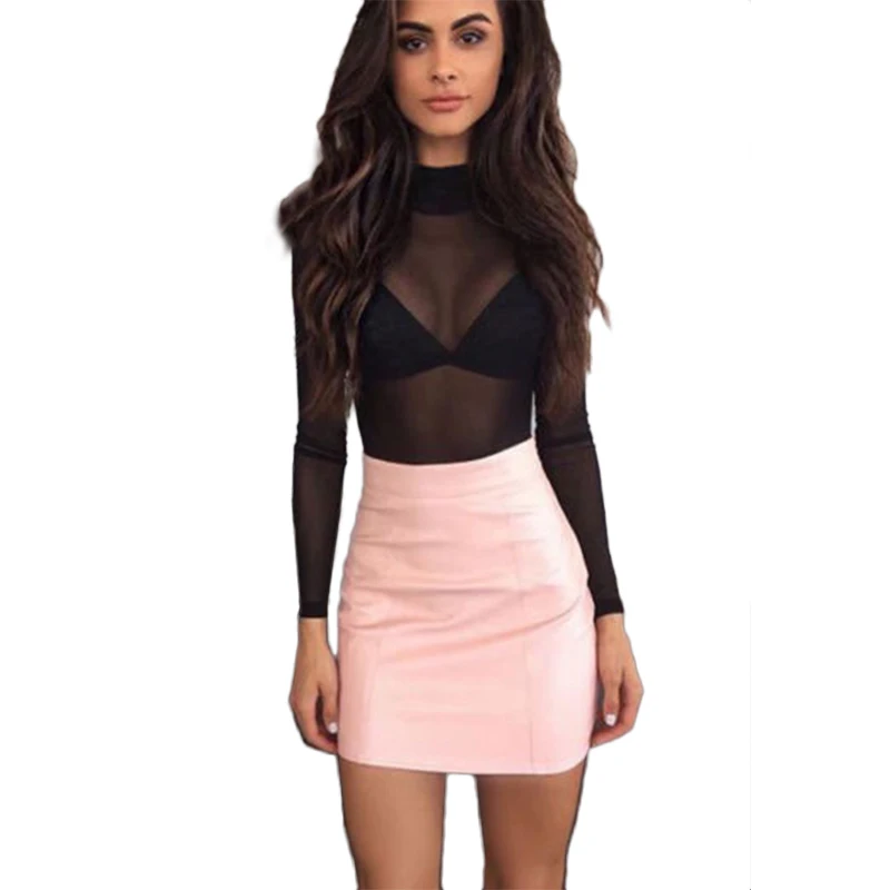 Горячая мода весна осень женская сексуальная с длинным рукавом Шифоновая