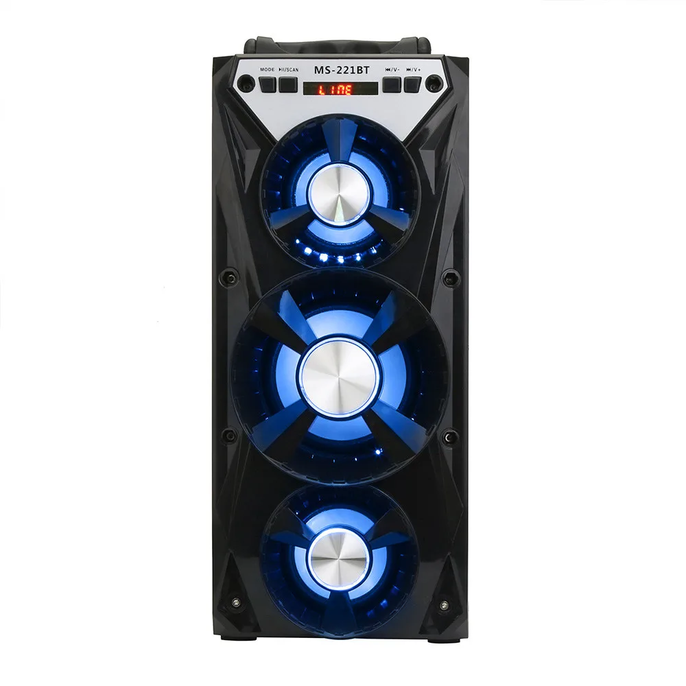 Новая мода Мультимедиа Bluetooth беспроводной портативный динамик Super Bass с USB/TF/AUX/FM