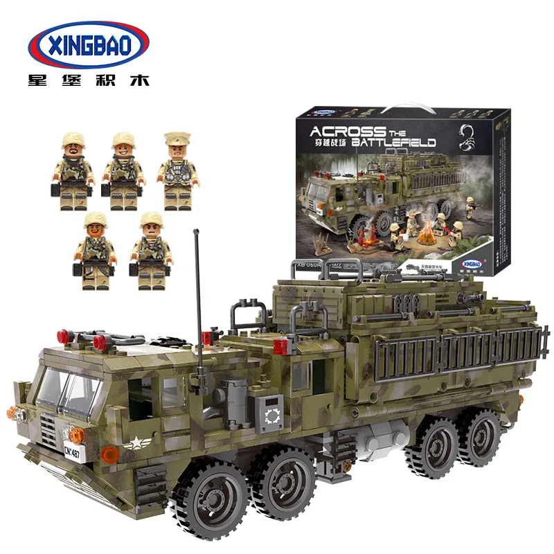 XINGBAO 06014 Военная серия Скорпион тяжелый грузовик Набор строительных блоков кирпичи развивающие игрушки рождественские подарки для детей