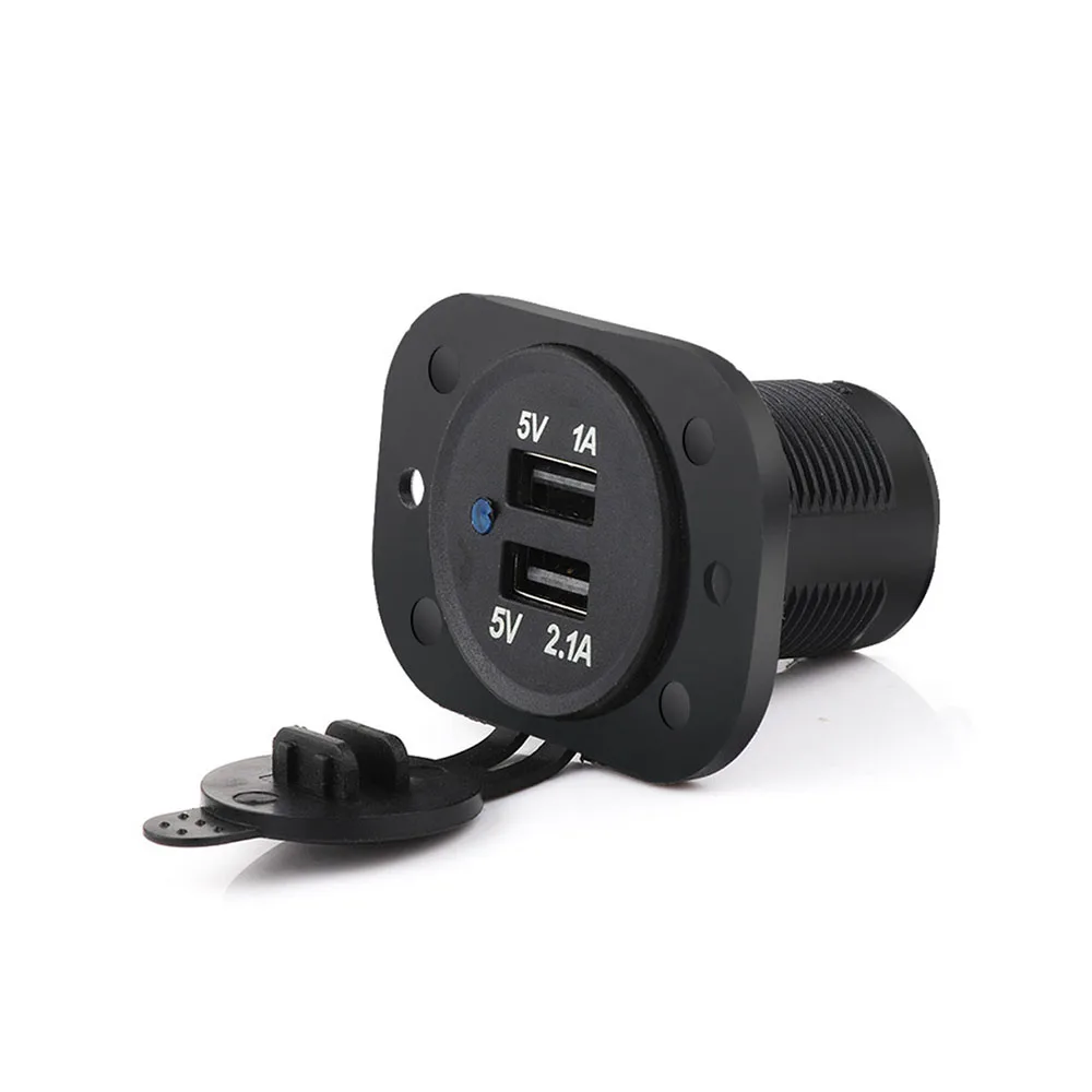 5V 1A/2.1A мотоцикл двойной 2 USB порт разъем питания Мобильный GPS зарядное устройство