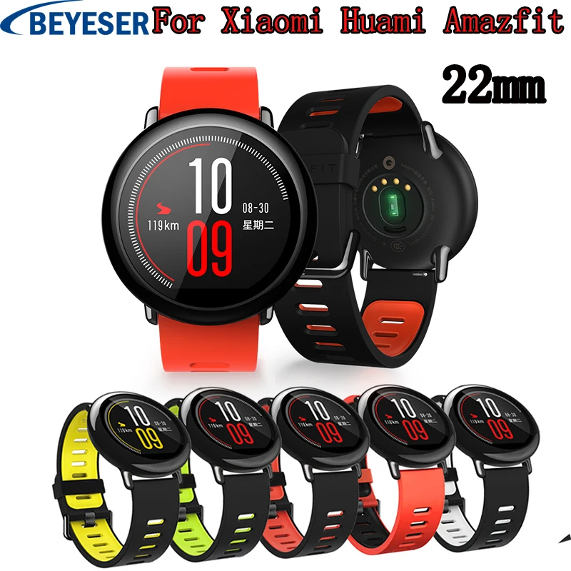 

22mm Silcone Watch Band For Xiaomi Huami Watch AMAZFIT Pace Stratos 2 Strap Smart Watch Sports Bracelet For Huami AMAZFIT Pace