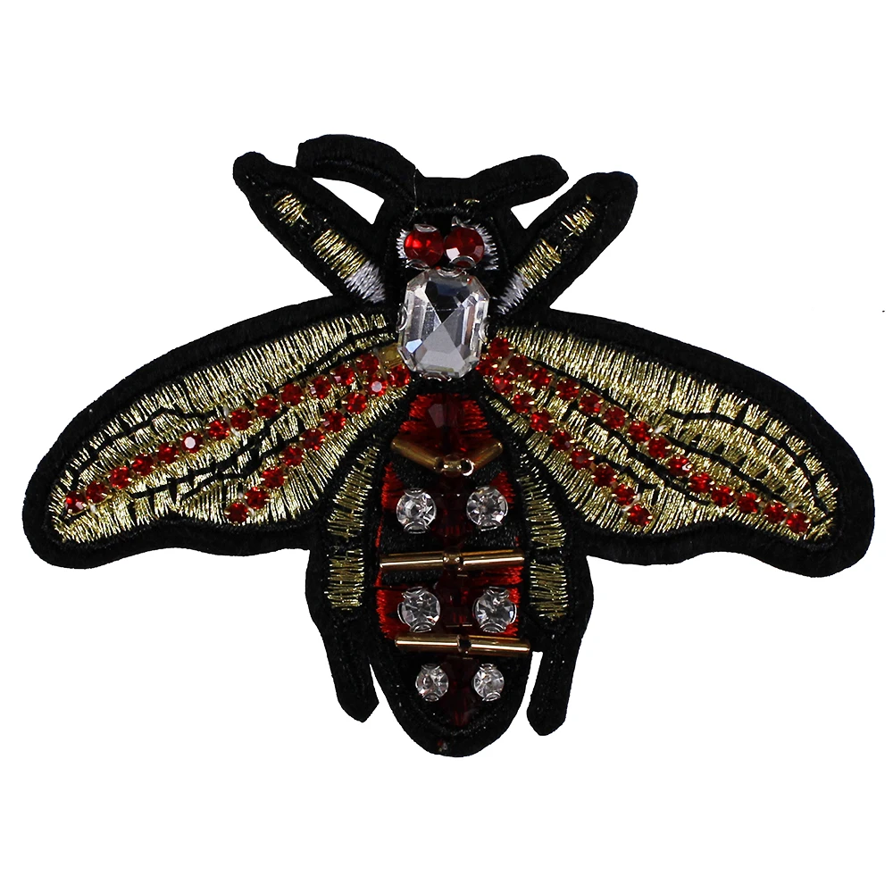 20 шт. вышивка бисером Алмазная пчела ткань патчи Кристалл Стразы Вышивка