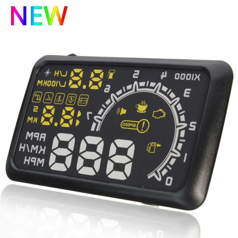 HUD Автомобильный дисплей на лобовое стекло 5 дюймов проектор OBD2 данные вождения