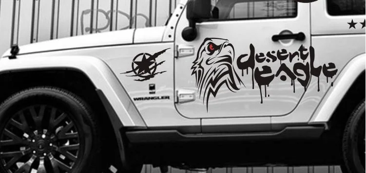 Левая сторона автомобиля Наклейка s настраиваемый пустынный Орел наклейка на