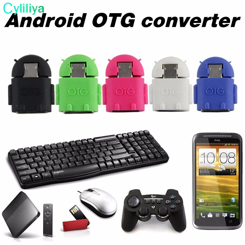 50pcsMicro мини USB OTG Кабель адаптер для Samsung Galaxy S3 S4 HTC Tablet PC MP3 MP4 смартфон многоцветная
