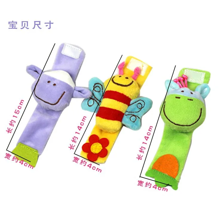 Sozzy 1 шт. мягкий детский игрушечный браслет-погремушка на лямках стиль Мягкий