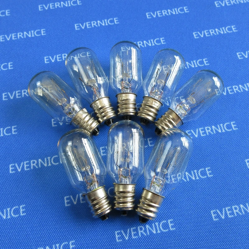 

8 PCS Clear Light Bulb Screw-in 7/16" 15 WATT 7SCW for Babylock Brother Elna