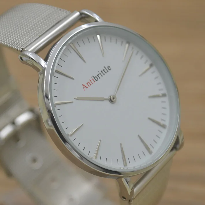 

Fashion Luxury Quartz Nylon Men Watch Woman 40mm Waterproof Wristwatch Silver PU Steel Real Leather Band Antibrittle Brand 2016