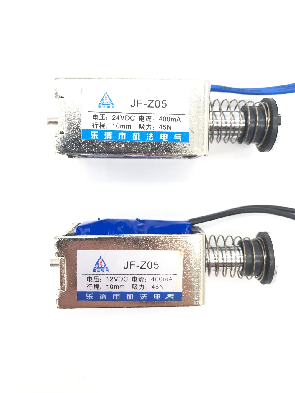Тянуть тип JF Z05 DC 6V 12V 24V линейный Электромагнит 400mA Force 45N Путешествия 10 мм|travel| |